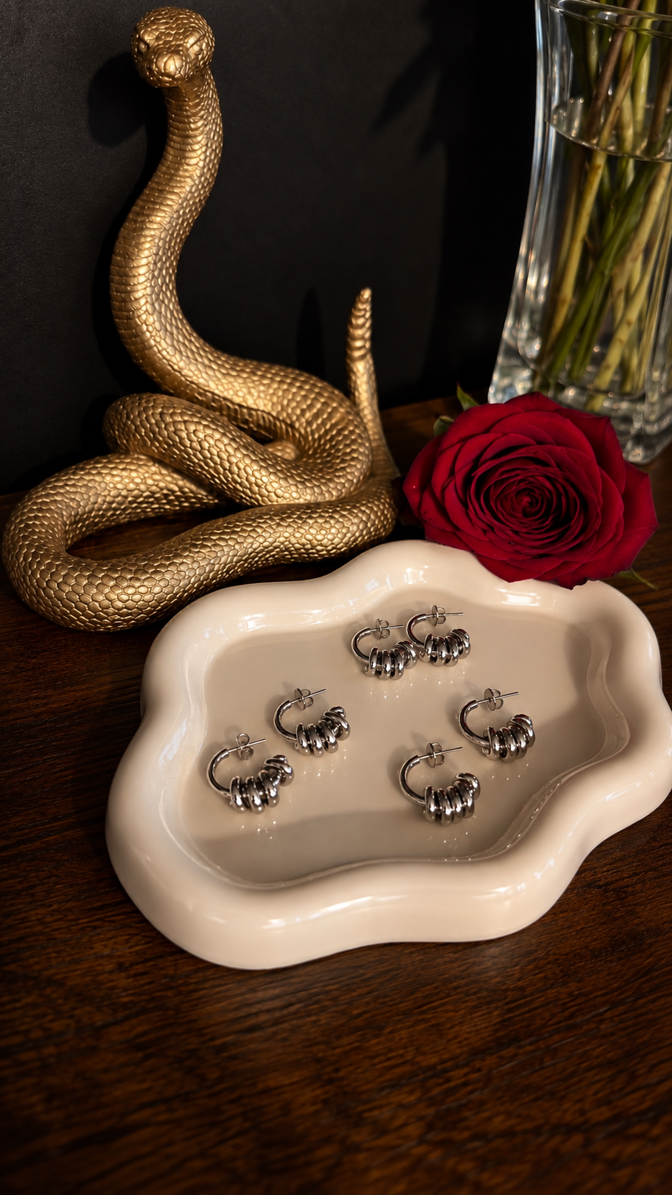 Milena earrings - Pantallas oro, plata y doble tono