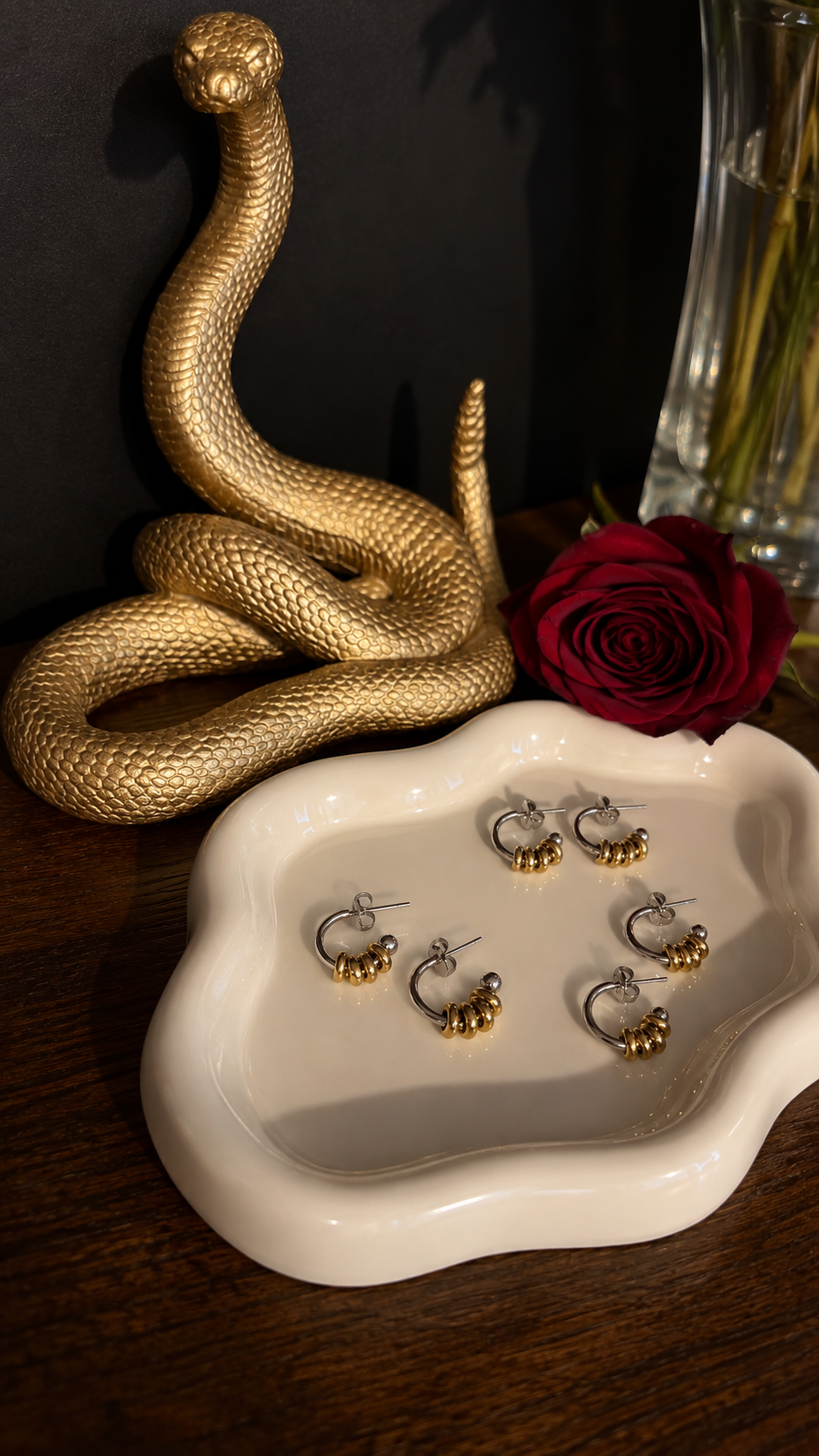 Milena earrings - Pantallas oro, plata y doble tono