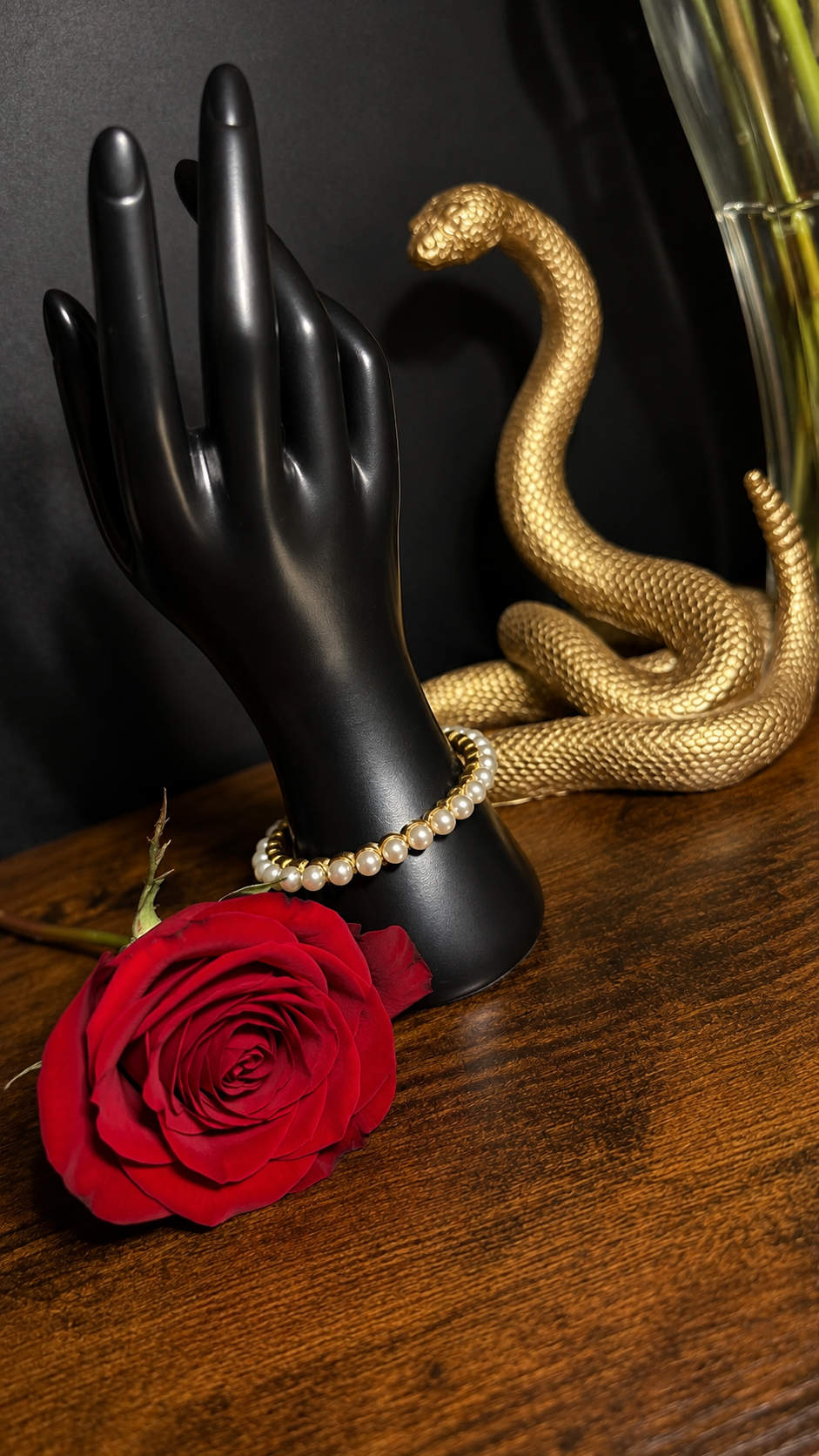 Perla bangle - Pulsera de perlas con oro