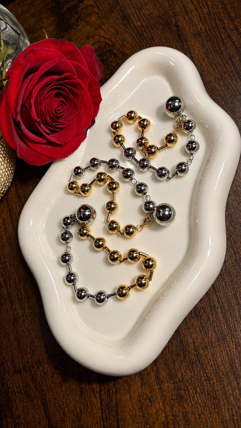 Dulce bracelet - esferas - dos tonos