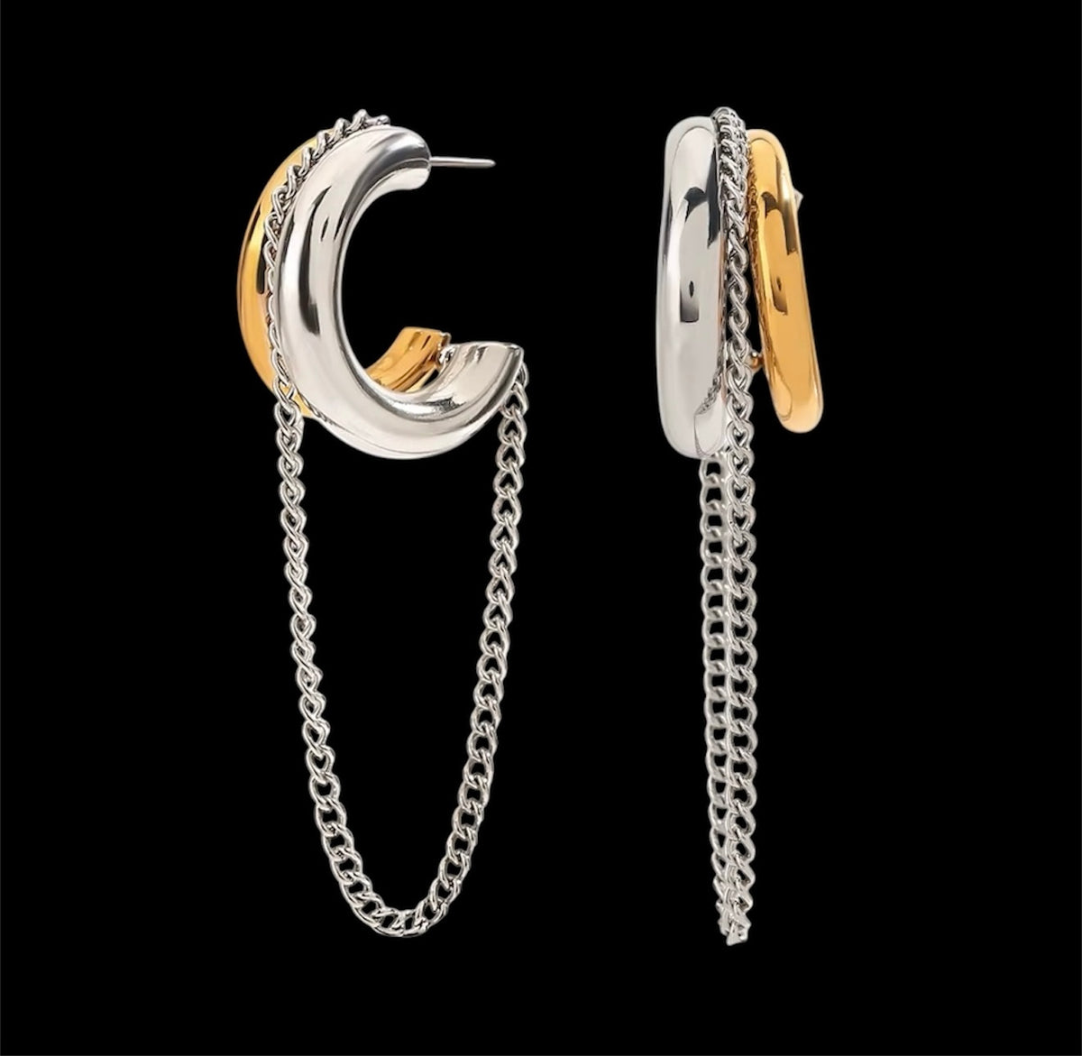 Leah earrings - Pantallas doble tono