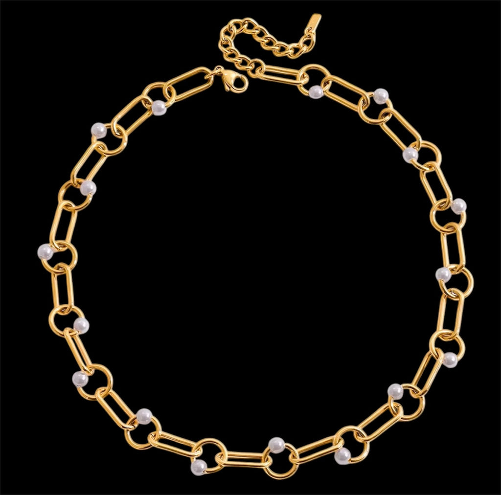 Betzy necklace - collar oro con perlas